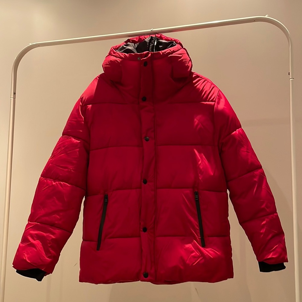 Zara boys red puffer jacket.
